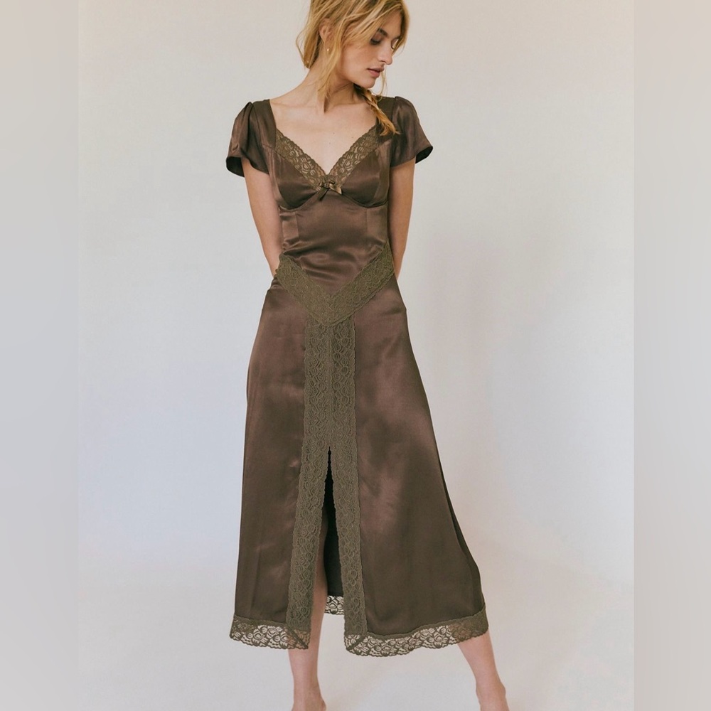 Free People Pink Skies Midi Dress